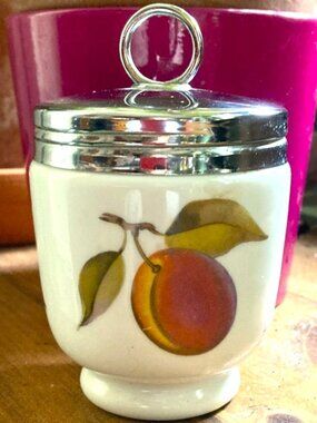 Royal Worcester King size egg coddler in Evesham pattern